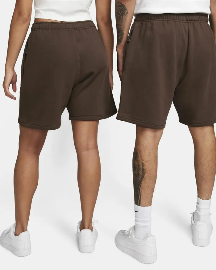 Women Nike Shorts Solo Swoosh Baroque Brownwhite