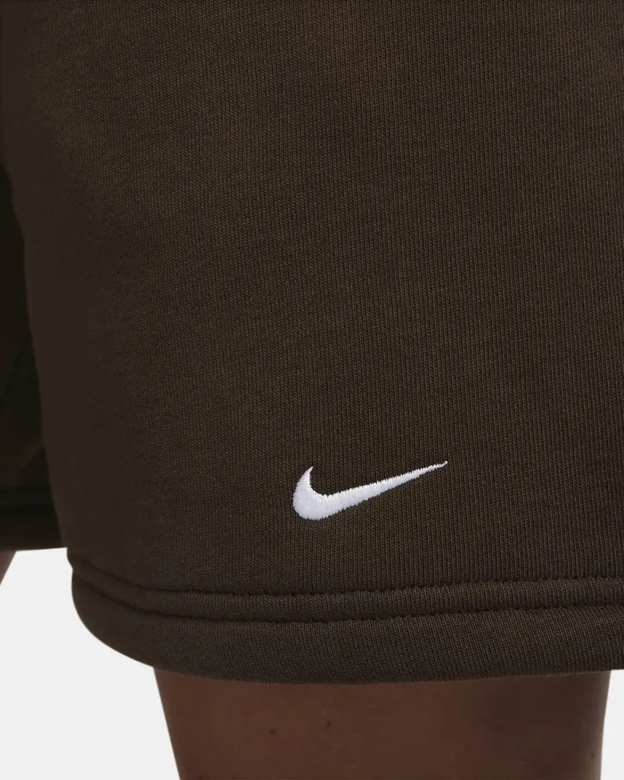 Women Nike Shorts Solo Swoosh Baroque Brownwhite