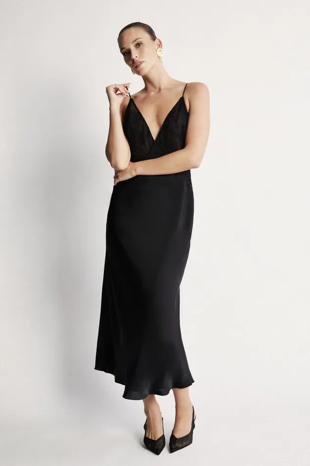 Women Occasion Dresses Bardot Vivianna Maxi Dress In Black Black