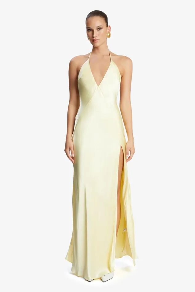 Women Occasion Dresses Bardot Yve Halter Dress In Canary Yellow Canary Yellow Women Occasion Dresses Bardot Yve Halter Dress In Canary Yellow Canary Yellow