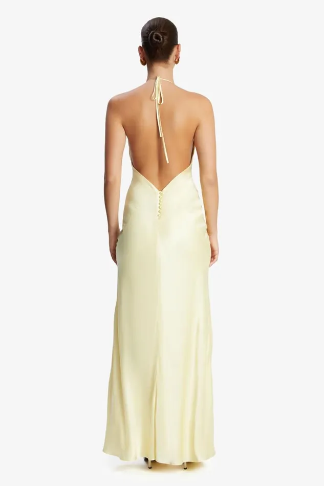 Women Occasion Dresses Bardot Yve Halter Dress In Canary Yellow Canary Yellow Women Occasion Dresses Bardot Yve Halter Dress In Canary Yellow Canary Yellow