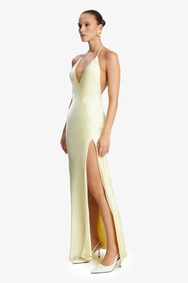Women Occasion Dresses Bardot Yve Halter Dress In Canary Yellow Canary Yellow Women Occasion Dresses Bardot Yve Halter Dress In Canary Yellow Canary Yellow