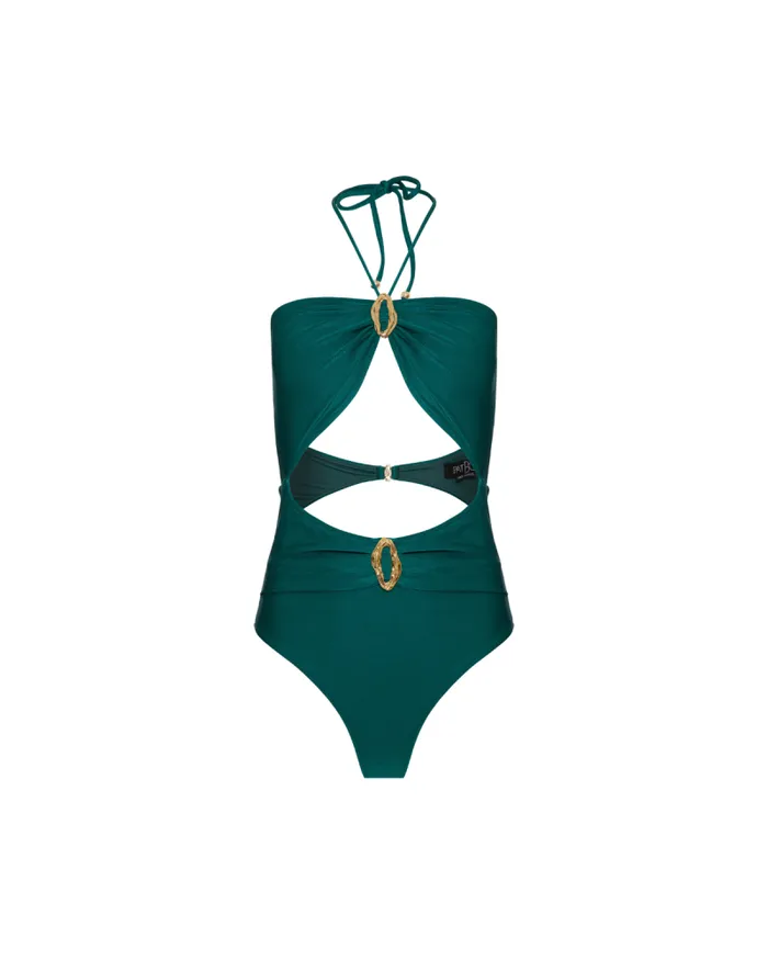 Women One Pieces PatBO PISCINA CUTOUT SWIMSUIT Galapagos