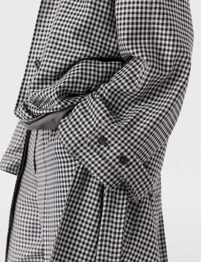Women Oversized Check Belted Trench Coat Cream And Black Stella McCartney Coats And Jackets Women Oversized Check Belted Trench Coat Cream And Black Stella McCartney Coats And Jackets