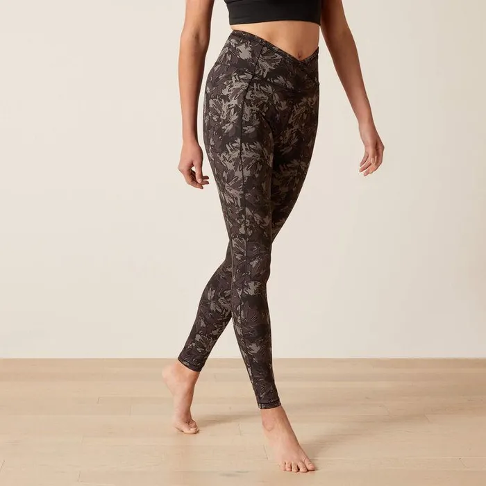 Women Pants and Shorts Ariat Eos Etch Half Grip Tight Exploded Black Floral