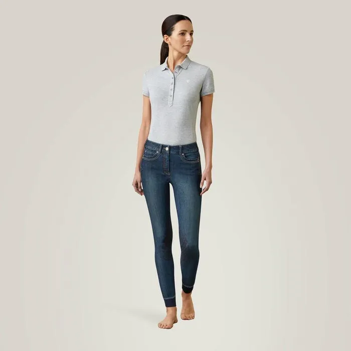 Women Pants and Shorts Ariat Halo Denim Knee Patch Breech Marine Women Pants and Shorts Ariat Halo Denim Knee Patch Breech Marine