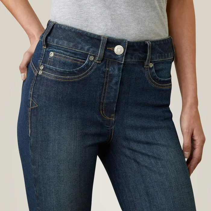 Women Pants and Shorts Ariat Halo Denim Knee Patch Breech Marine Women Pants and Shorts Ariat Halo Denim Knee Patch Breech Marine