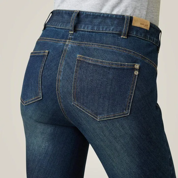 Women Pants and Shorts Ariat Halo Denim Knee Patch Breech Marine Women Pants and Shorts Ariat Halo Denim Knee Patch Breech Marine