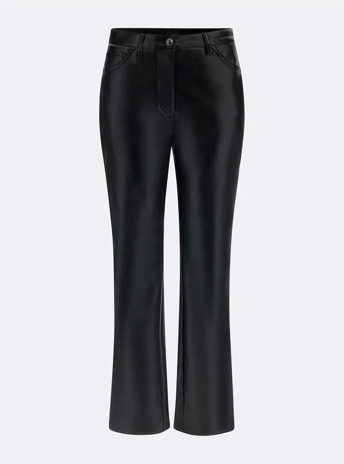 Women Pants GUESS Black Kelly Faux Leather Pants Women Pants GUESS Black Kelly Faux Leather Pants