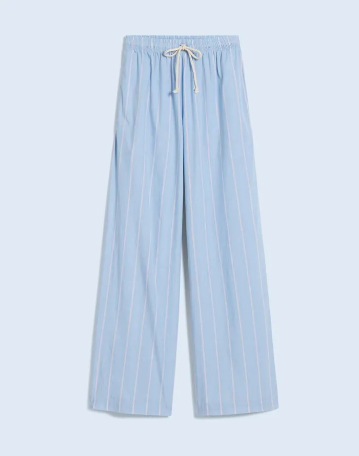 Women Pants Madewell Donni Stripe Pop Pants Tomato Pinstripe