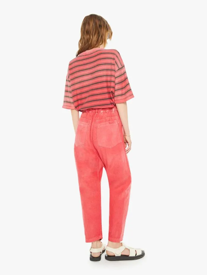 Women Pants Mother Denim P63 Fatigue Pant Red