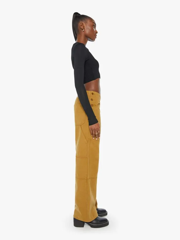 Women Pants Mother Denim The Smoothie Utility Skimp Yellow gold
