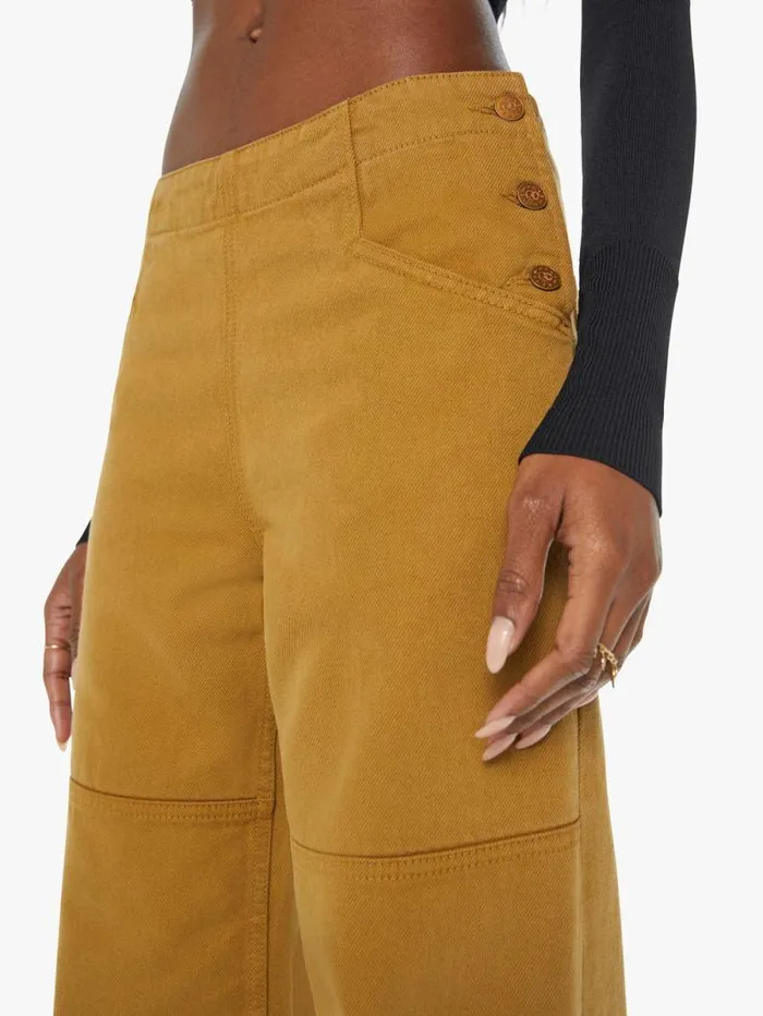 Women Pants Mother Denim The Smoothie Utility Skimp Yellow gold
