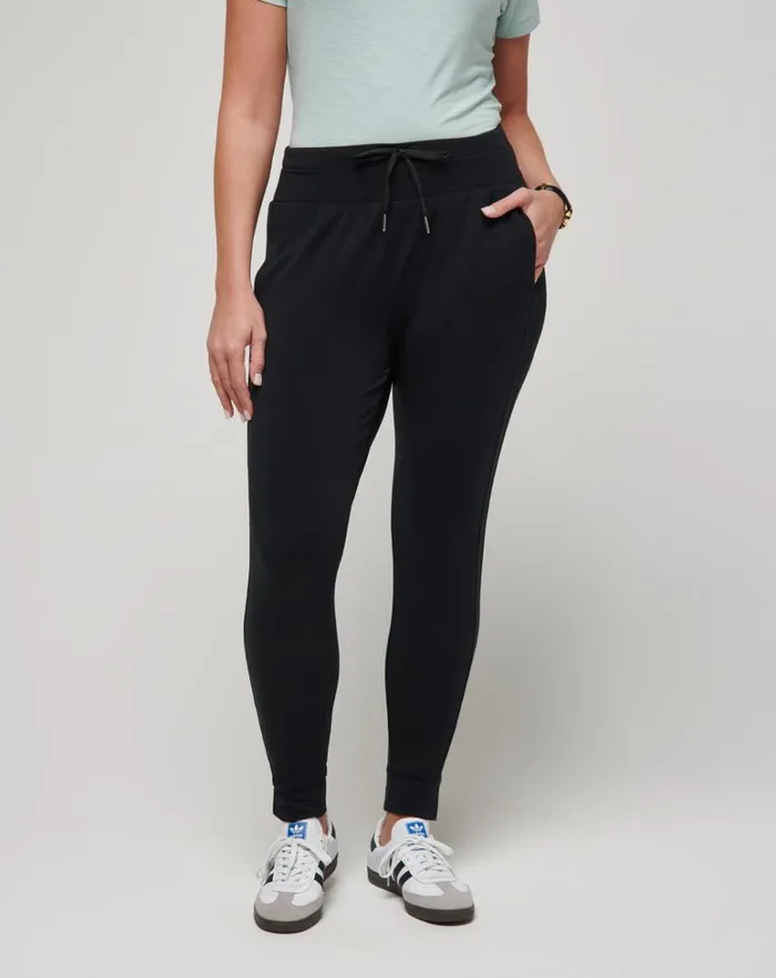 Women Pants TravisMathew CLOUD TERRY TIE JOGGER Black