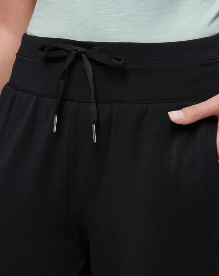 Women Pants TravisMathew CLOUD TERRY TIE JOGGER Black Women Pants TravisMathew CLOUD TERRY TIE JOGGER Black