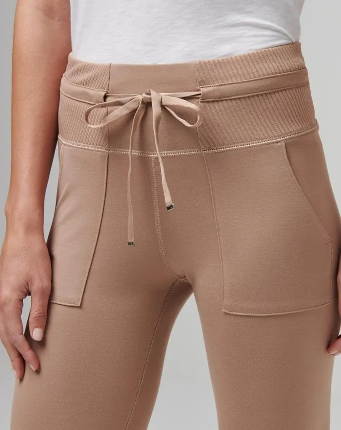 Women Pants TravisMathew FRIDAY PONTE POCKET LEGGING Natural Women Pants TravisMathew FRIDAY PONTE POCKET LEGGING Natural