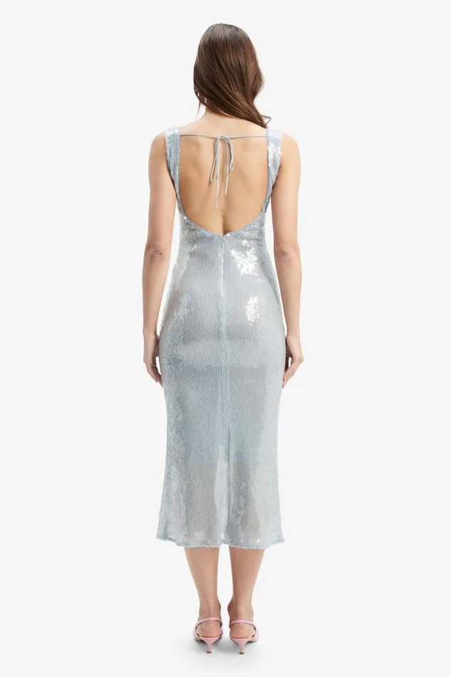 Women Party Dresses Bardot Isha Sequin Midi Dress In Light Blue Light Blue Women Party Dresses Bardot Isha Sequin Midi Dress In Light Blue Light Blue