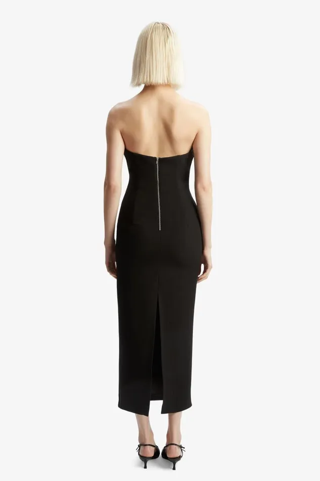 Women Party Dresses Bardot Rosalyn Midi Dress In Black Black Women Party Dresses Bardot Rosalyn Midi Dress In Black Black