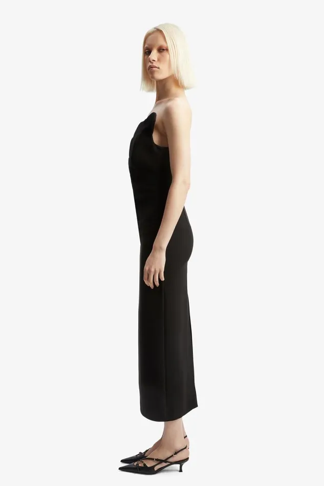 Women Party Dresses Bardot Rosalyn Midi Dress In Black Black Women Party Dresses Bardot Rosalyn Midi Dress In Black Black
