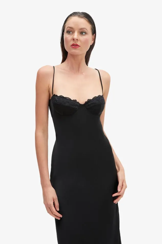 Women Party Dresses Bardot Sabina Midi Dress In Black Black Women Party Dresses Bardot Sabina Midi Dress In Black Black
