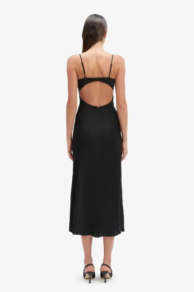 Women Party Dresses Bardot Sabina Midi Dress In Black Black Women Party Dresses Bardot Sabina Midi Dress In Black Black