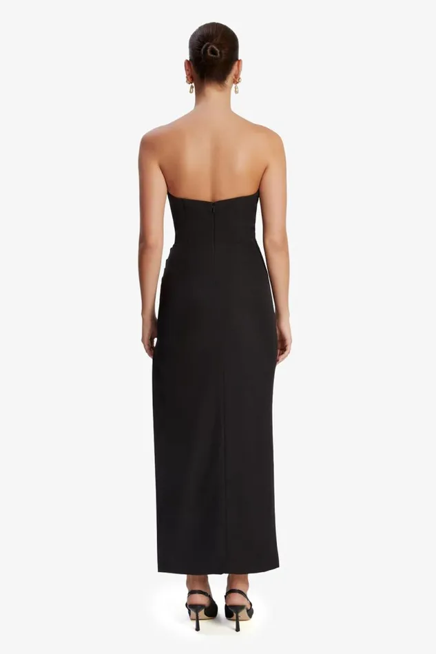 Women Party Dresses Bardot Saira Midi Dress In Black Black Women Party Dresses Bardot Saira Midi Dress In Black Black