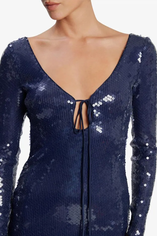 Women Party Dresses Bardot Verona Sequin Maxi Dress In Navy Navy Women Party Dresses Bardot Verona Sequin Maxi Dress In Navy Navy