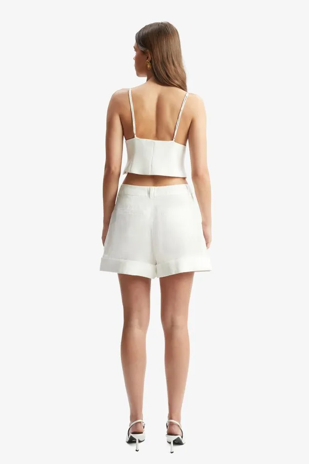 Women Party Tops Bardot Ingrid Fitted Flower Top In Orchid White Orchid White Women Party Tops Bardot Ingrid Fitted Flower Top In Orchid White Orchid White