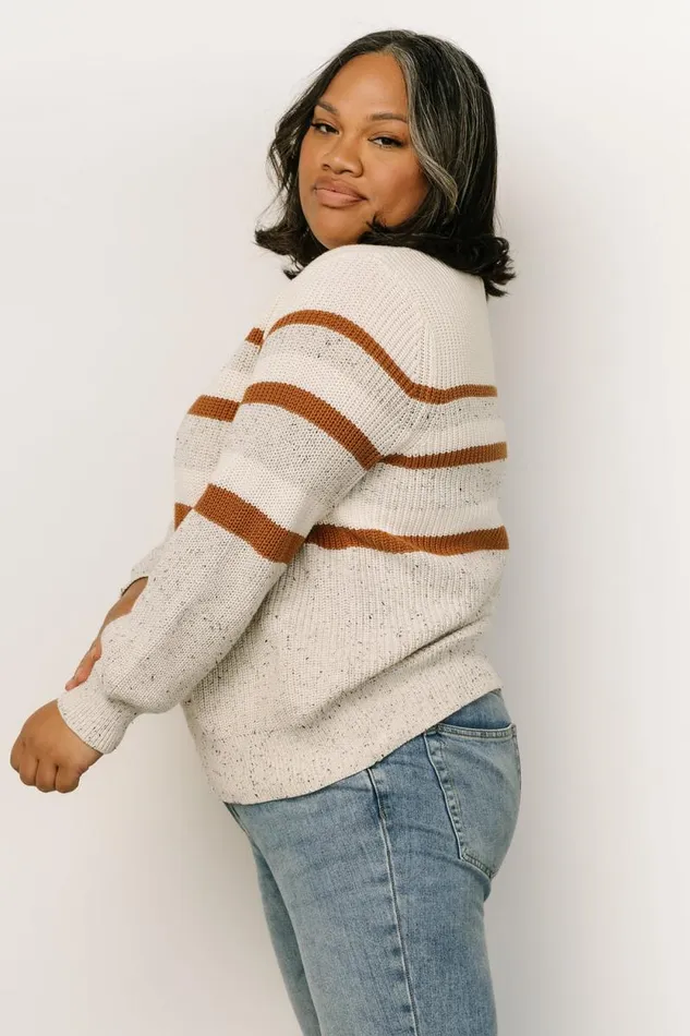 Women Peyton Striped Sweater Cream Camel Baltic Born Sweaters Women Peyton Striped Sweater Cream Camel Baltic Born Sweaters