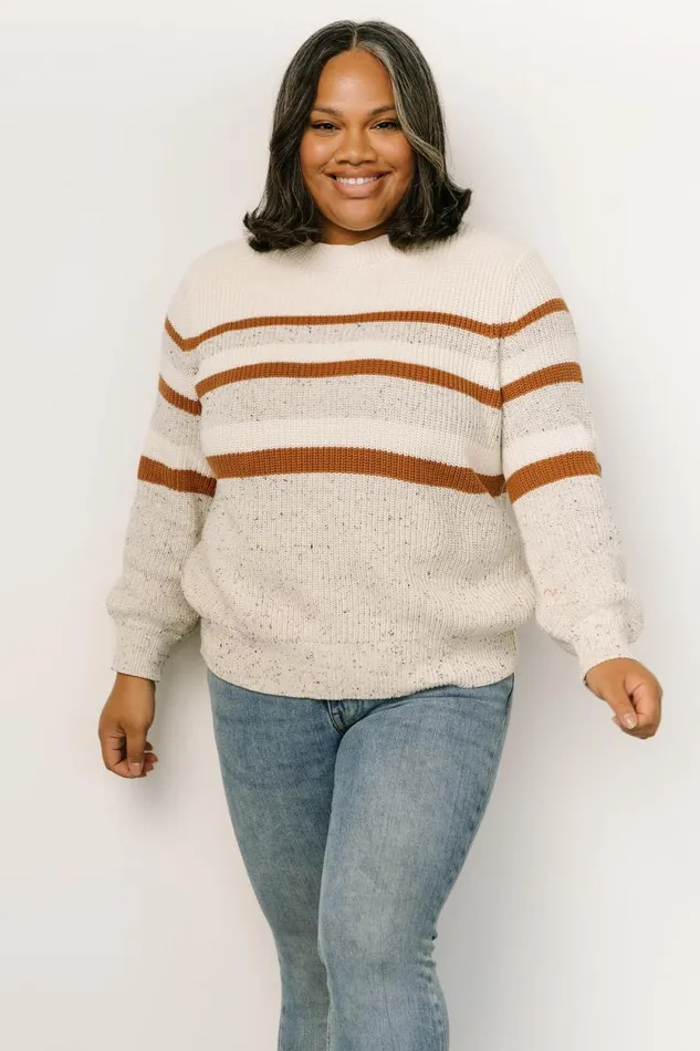 Women Peyton Striped Sweater Cream Camel Baltic Born Sweaters Women Peyton Striped Sweater Cream Camel Baltic Born Sweaters