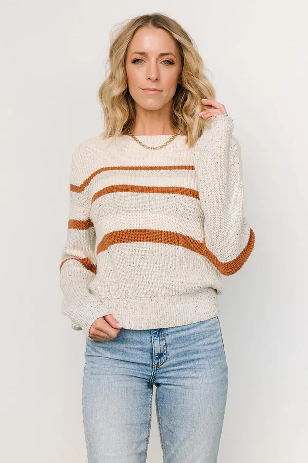 Women Peyton Striped Sweater Cream Camel Baltic Born Sweaters Women Peyton Striped Sweater Cream Camel Baltic Born Sweaters