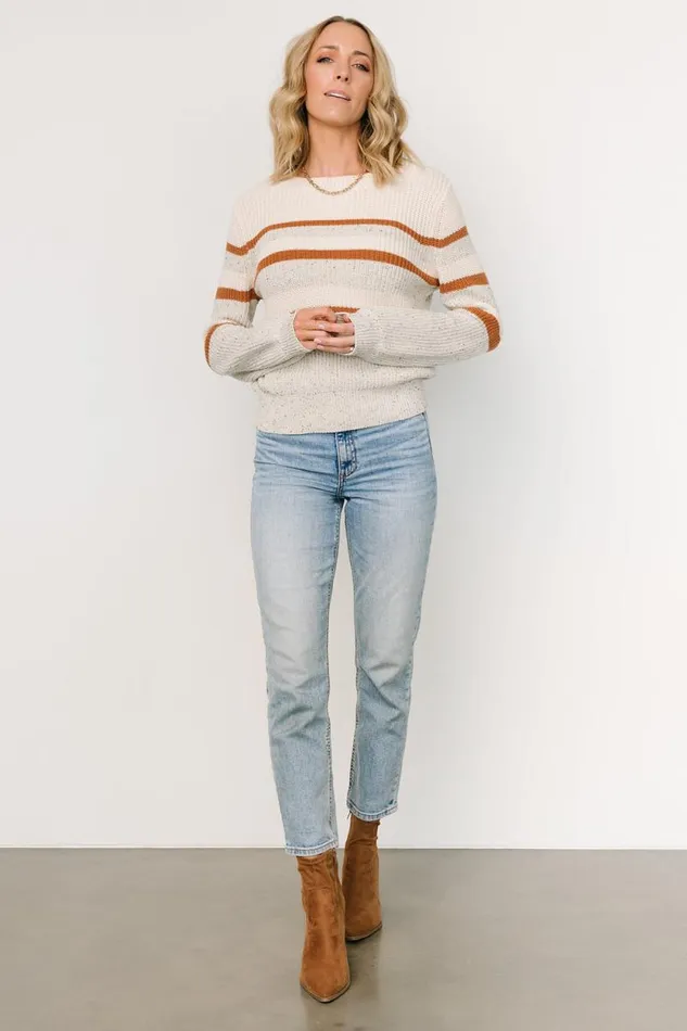 Women Peyton Striped Sweater Cream Camel Baltic Born Sweaters Women Peyton Striped Sweater Cream Camel Baltic Born Sweaters