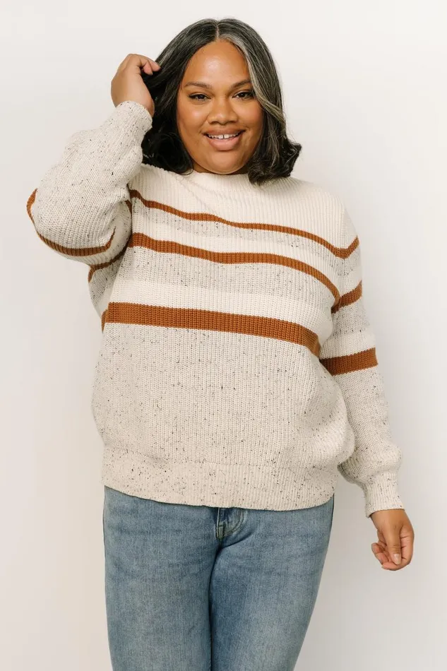 Women Peyton Striped Sweater Cream Camel Baltic Born Sweaters Women Peyton Striped Sweater Cream Camel Baltic Born Sweaters