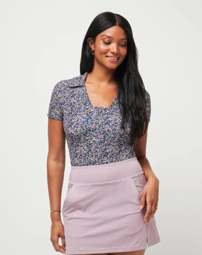 Women Polos TravisMathew WHERE IT COUNTS POLO Cream Multi
