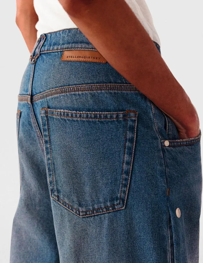 Women PopperStudded Bootcut Denim Jeans Classic Wash Blue Denim Stella McCartney Pants And Shorts Women PopperStudded Bootcut Denim Jeans Classic Wash Blue Denim Stella McCartney Pants And Shorts