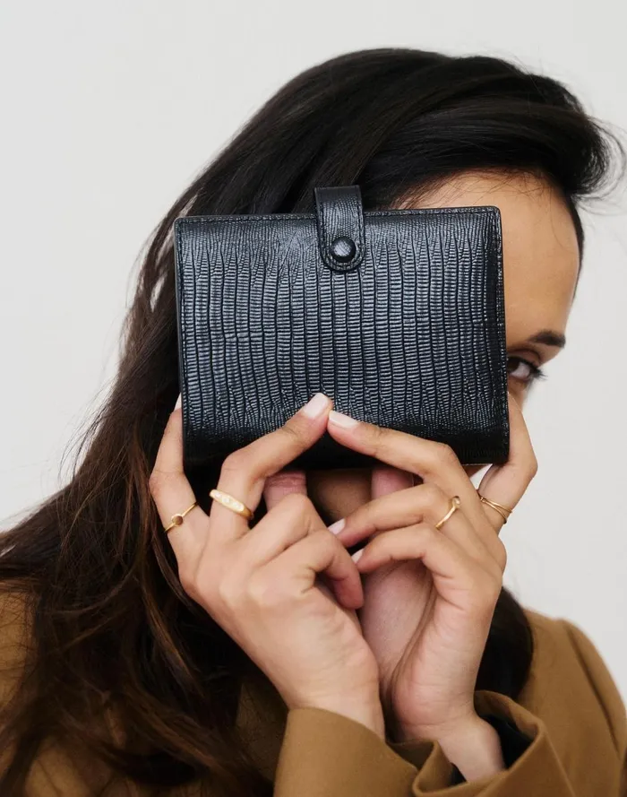 Women Pouches and Wallets Madewell Hyer Goods Luxe Traveler039s Wallet Jet Black
