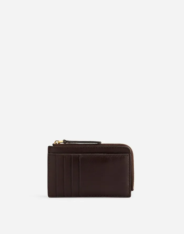 Women Pouches and Wallets Madewell The Zip Card Case Wallet Dark Carob