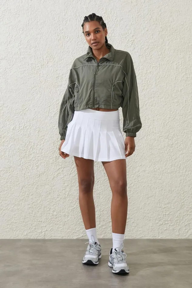 Women Puffers and Jackets Cotton On Cropped Contrast Anorak Sweet Green