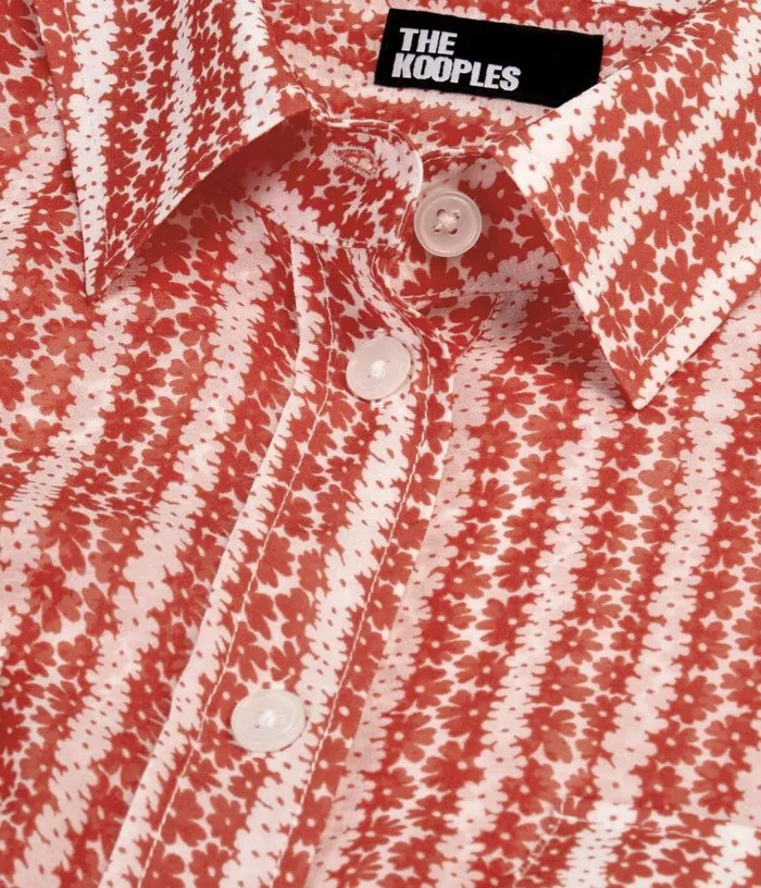 Women Red And White Floral Print Long Sleeve Shirt THE KOOPLES Blouses and Shirts Women Red And White Floral Print Long Sleeve Shirt THE KOOPLES Blouses and Shirts