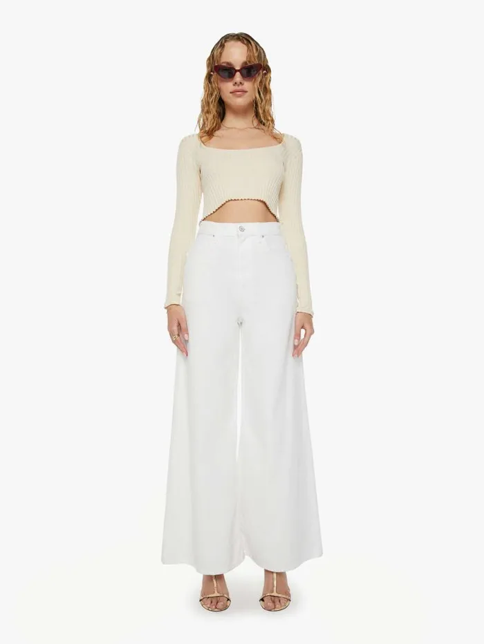 Women Relaxed Mother Denim SNACKS The Sugar Cone Skimp White