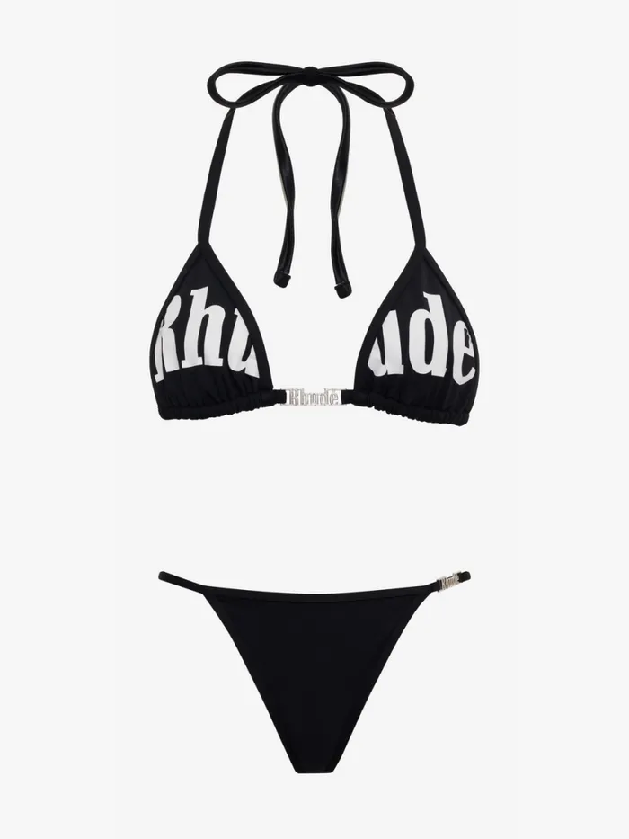 Women Rhude Swim TROPEZ TWOPIECE BIKINI Blackwhite