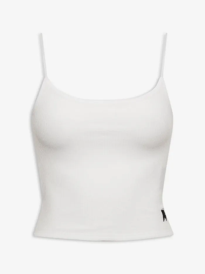 Women Rhude Tops SHEER RIB KNIT TANKTOP Whiteblack