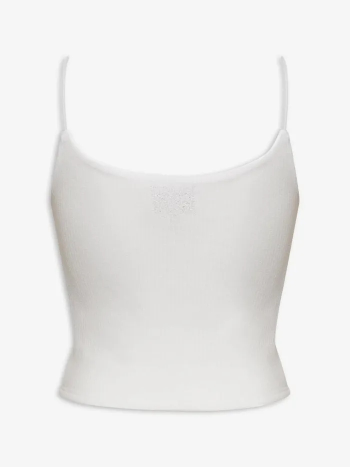 Women Rhude Tops SHEER RIB KNIT TANKTOP Whiteblack