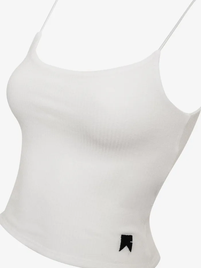 Women Rhude Tops SHEER RIB KNIT TANKTOP Whiteblack