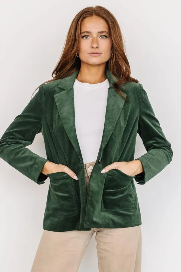 Women Royal Corduroy Blazer Hunter Green Baltic Born Outerwear Women Royal Corduroy Blazer Hunter Green Baltic Born Outerwear