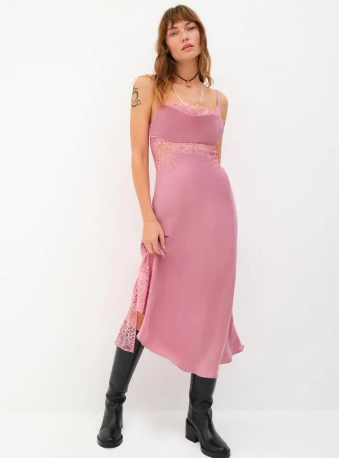 Women Ruby Midi Dress Mauve For Love and Lemons Dresses