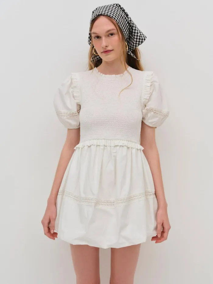 Women Sandy Mini Dress White For Love and Lemons Dresses