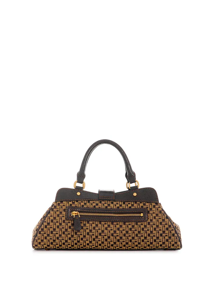 Women Satchel GUESS Brown Logo Belle Vintage Small Girlfriend Satchel Bag Women Satchel GUESS Brown Logo Belle Vintage Small Girlfriend Satchel Bag