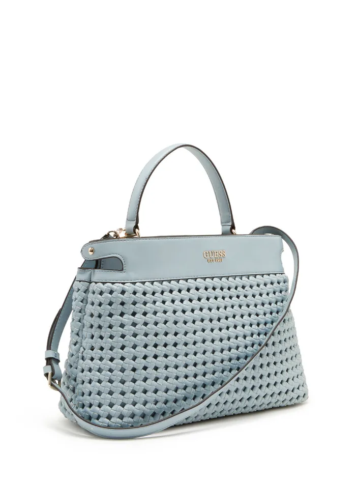 Women Satchel GUESS Pale Cloud Blue Sicilia Crossbody Satchel Bag Women Satchel GUESS Pale Cloud Blue Sicilia Crossbody Satchel Bag