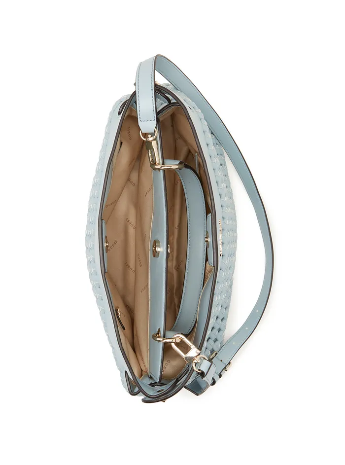 Women Satchel GUESS Pale Cloud Blue Sicilia Crossbody Satchel Bag Women Satchel GUESS Pale Cloud Blue Sicilia Crossbody Satchel Bag